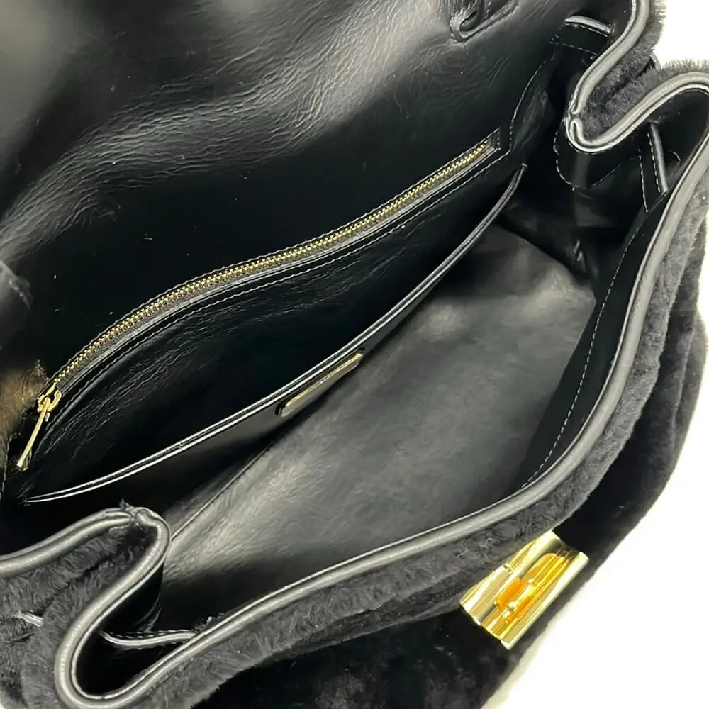 Salvatore Ferragamo Shoulder Bag Mouton Calf Leather